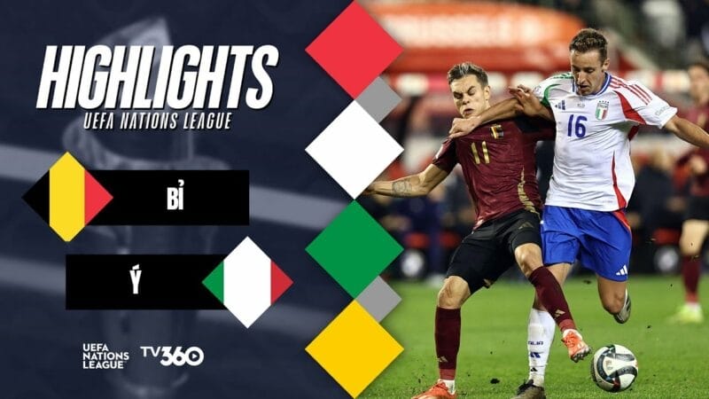 Highlights Bỉ vs Italia, UEFA Nations League 2024/25